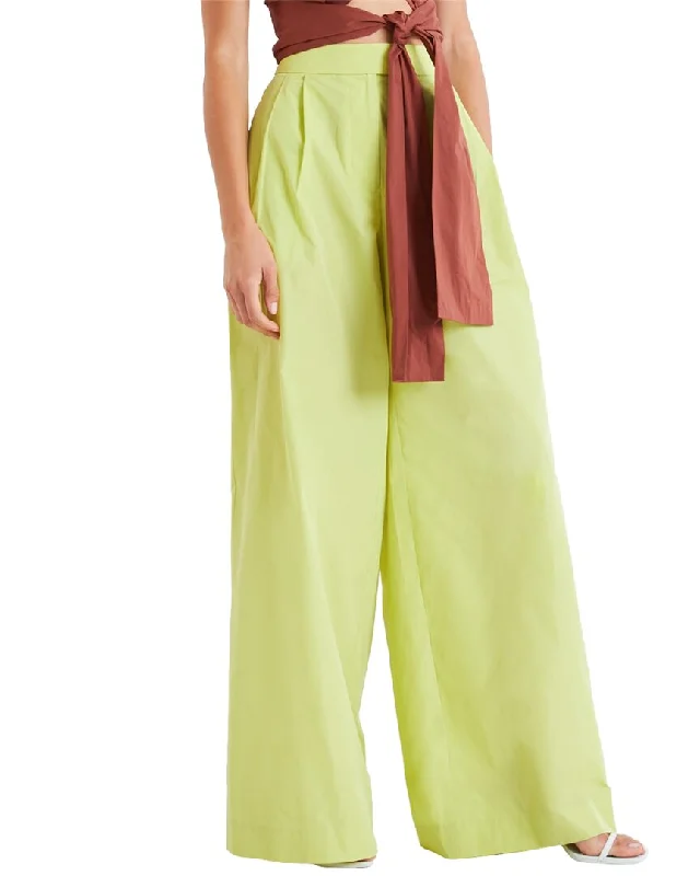 Solid color palazzo pants for women in bright huesTanya Taylor Kenia Pant