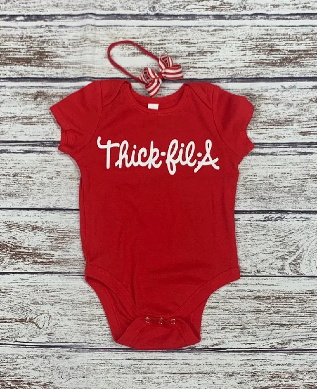 Women's T - shirt with a cut - out detailThick Fil A Onesie