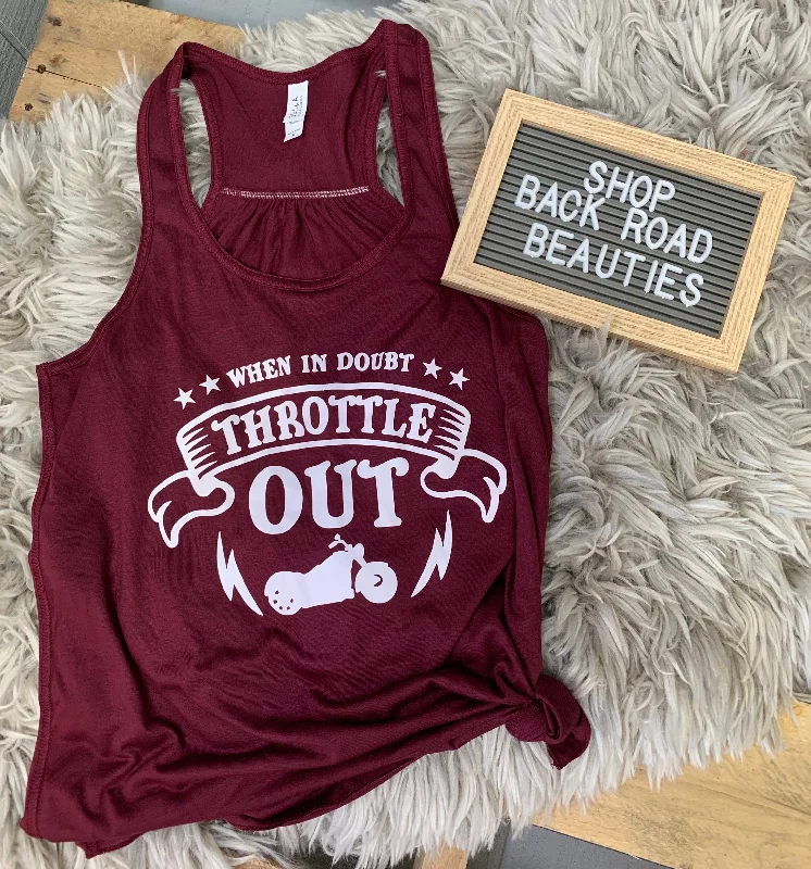 Women's T - shirt with a patch pocket and a button - down frontThrottle Out Tank