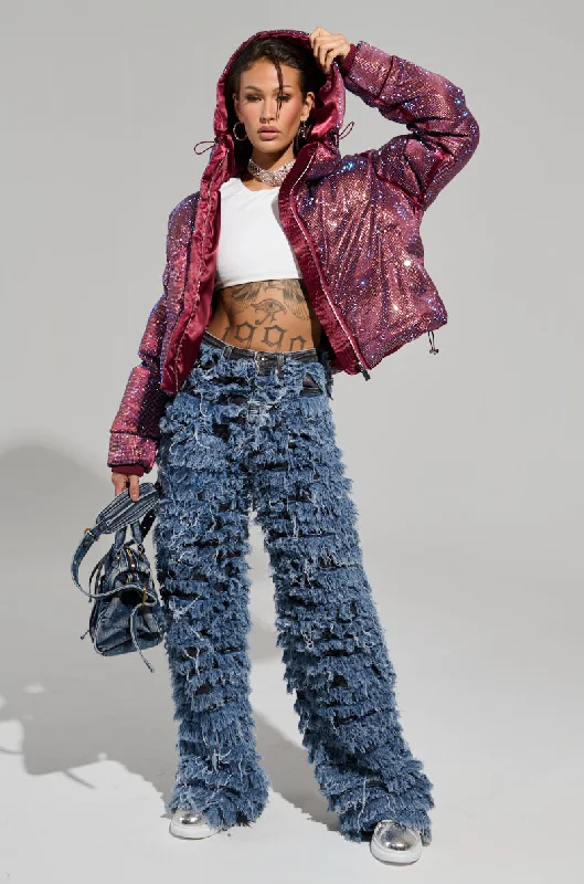 Trousers with decorative buttons for women in a stylish detailTOUCH ME DISTRESSED DENIM PANT Trousers with decorative buttons for women in a stylish detailTOUCH ME DISTRESSED DENIM PANT