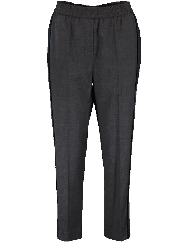 Ruffled pants for women with a feminine lookTropical Wool Pull On Pant