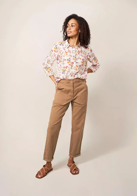 Printed harem pants for women in bohemian styleWhite Stuff Twister Slim Leg Chino Trouser, Mid Tan Printed harem pants for women in bohemian styleWhite Stuff Twister Slim Leg Chino Trouser, Mid Tan