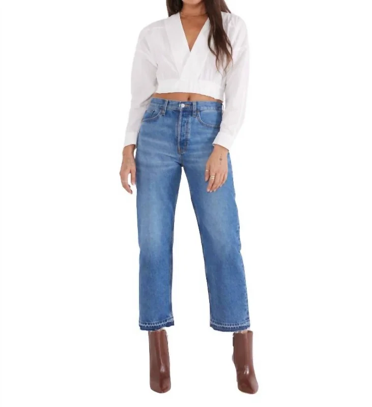 Tartan plaid wide leg dress pants for women in a vintage and formal styleTyler Straight Crop In Cielo Tartan plaid wide leg dress pants for women in a vintage and formal styleTyler Straight Crop In Cielo