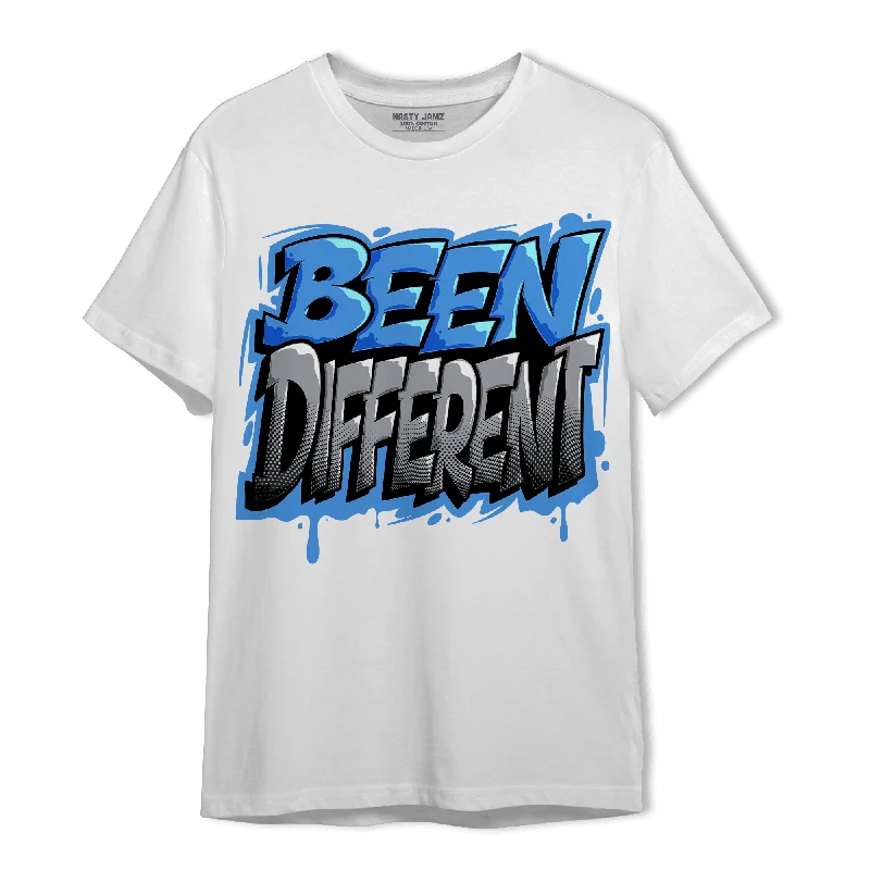 Women's T - shirt with a fringed hemNastyJamz University Blue 5s T Shirt Match Become Different