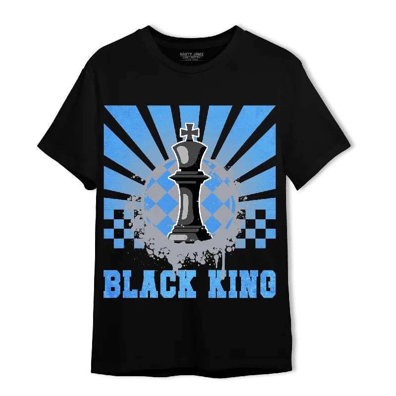 Fitted women's turtleneck T - shirtNastyJamz University Blue 5s T Shirt Match Black King Collection