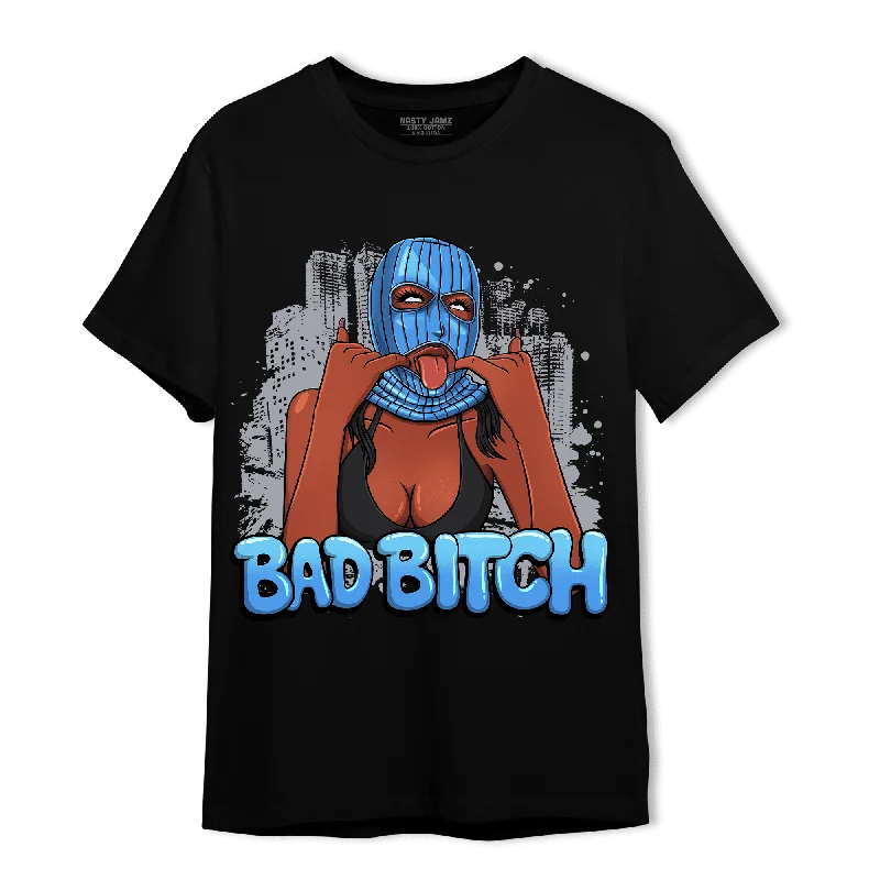 Women's T - shirt with a fringed hem and a tassel - trimmed pocketNastyJamz University Blue 5s T Shirt Match Gangster Bad Bitch