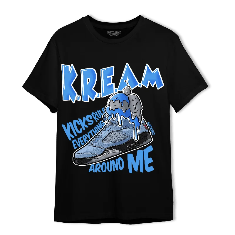 Sleeveless women's athletic T - shirt for workoutsNastyJamz University Blue 5s T Shirt Match Kream Sneaker