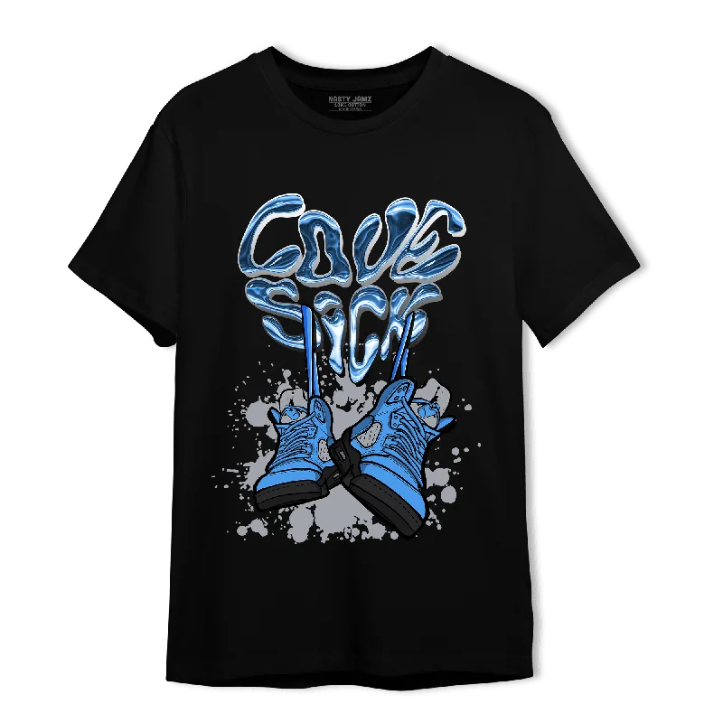 Women's T - shirt with a flapped pocketNastyJamz University Blue 5s T Shirt Match Sneaker Love Sick Women's T - shirt with a flapped pocketNastyJamz University Blue 5s T Shirt Match Sneaker Love Sick