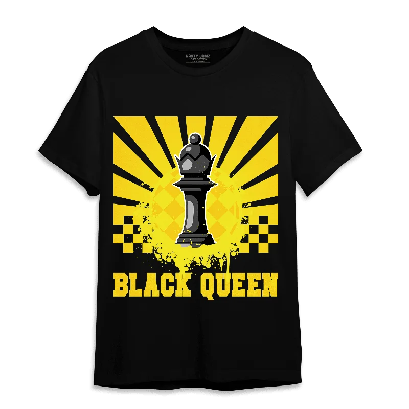 Women's T - shirt with a high - low hemNastyJamz Vivid Sulfur 4s T Shirt Match Black Queen Collection