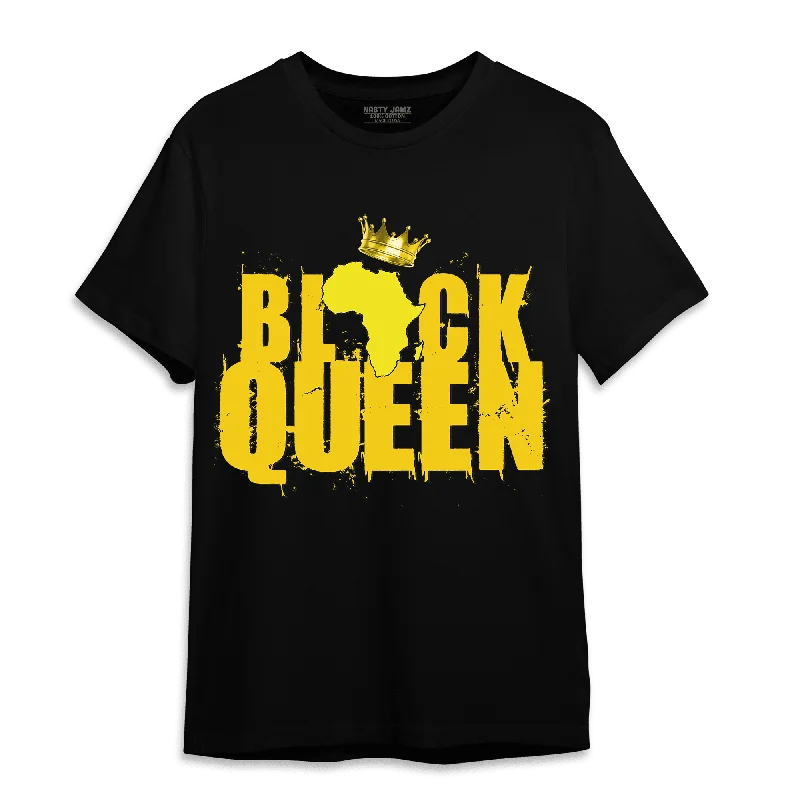 A - line women's T - shirt dress for a feminine silhouetteNastyJamz Vivid Sulfur 4s T Shirt Match Black Queen Crown