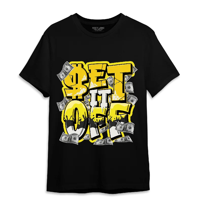 Open - work women's T - shirt with a lace - like patternNastyJamz Vivid Sulfur 4s T Shirt Match Money Set It Off