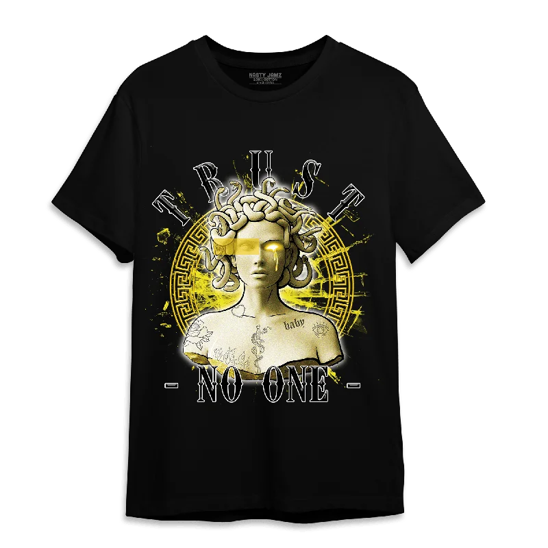 Women's T - shirt with a flapped pocket and a zip - up closureNastyJamz Vivid Sulfur 4s T Shirt Match Trust No One Medusa