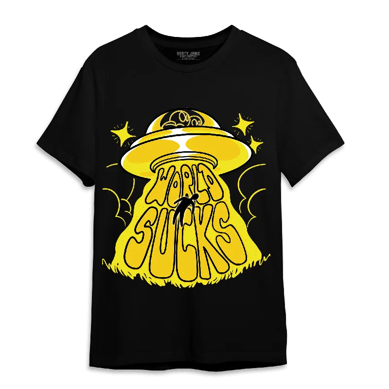 Printed women's T - shirt with a vintage - inspired floral patternNastyJamz Vivid Sulfur 4s T Shirt Match World Sucks