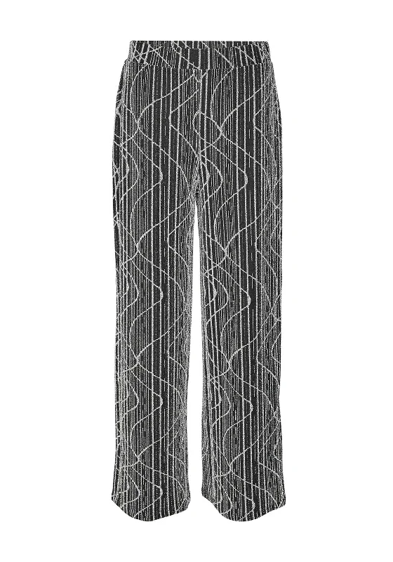 Embroidered wide leg linen pants for women in a natural and elegant styleVero Moda Kanz Glitzy Metallic Detail Wide Leg Trouser, Silver Embroidered wide leg linen pants for women in a natural and elegant styleVero Moda Kanz Glitzy Metallic Detail Wide Leg Trouser, Silver