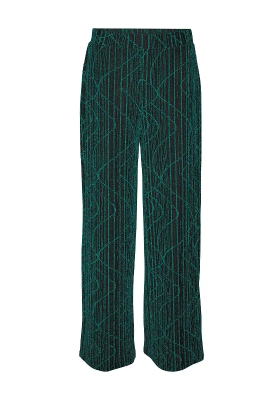 Plaid wide leg dress pants for women in a preppy and formal styleVero Moda Kanz Glitzy Metallic Detail Wide Leg Trouser, Green Plaid wide leg dress pants for women in a preppy and formal styleVero Moda Kanz Glitzy Metallic Detail Wide Leg Trouser, Green