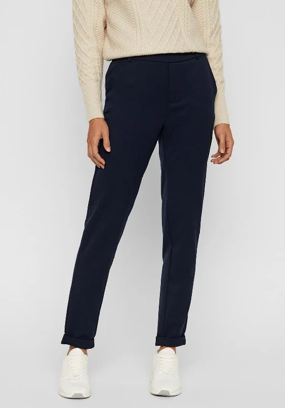 Cuffed wide leg jeans for women in a stylish and neat lookVero Moda Maya Slim Leg Trousers, Night Sky Cuffed wide leg jeans for women in a stylish and neat lookVero Moda Maya Slim Leg Trousers, Night Sky