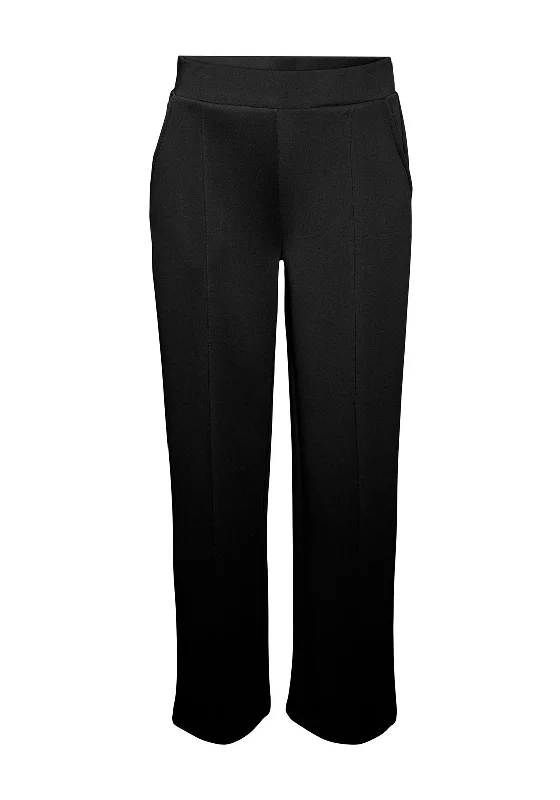 Lightweight track pants for women in sportsVero Moda Panna High Rise Wide Leg Trouser, Black Lightweight track pants for women in sportsVero Moda Panna High Rise Wide Leg Trouser, Black