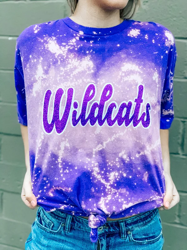 Long - sleeved women's T - shirt with a balloon - sleeve designWildcats Bleach Tee