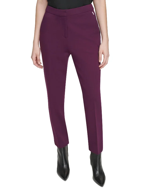 Metallic pants for women to shineWomens High Rise Solid Ankle Pants