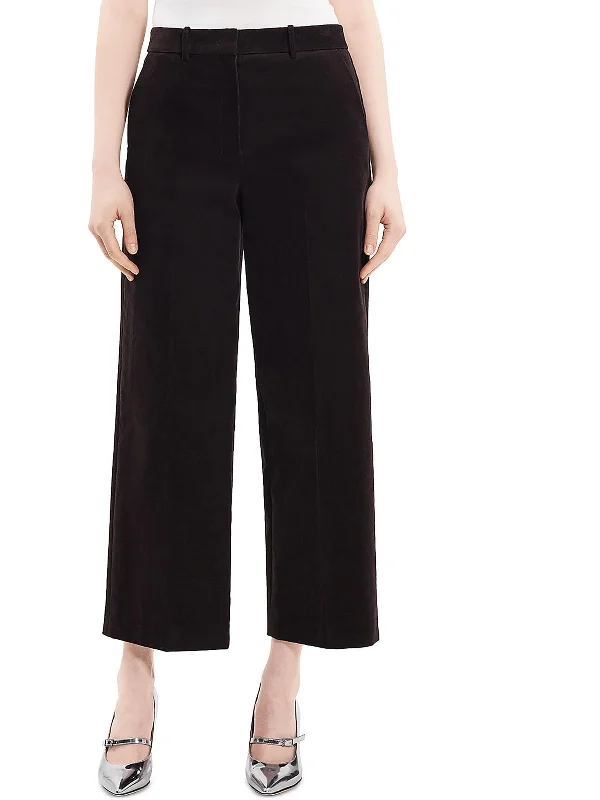 Thermal lined wide leg pants for women in a warm and stylish styleWomens Relaxed High Rise Wide Leg Pants