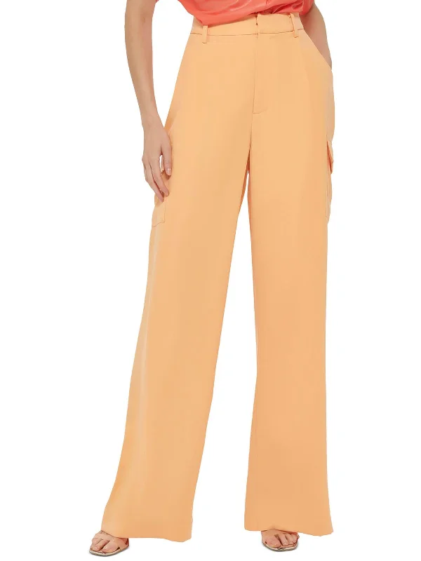 Patchwork denim pants for women in a creative designWomens Wide Leg Utility Trouser Pants Patchwork denim pants for women in a creative designWomens Wide Leg Utility Trouser Pants