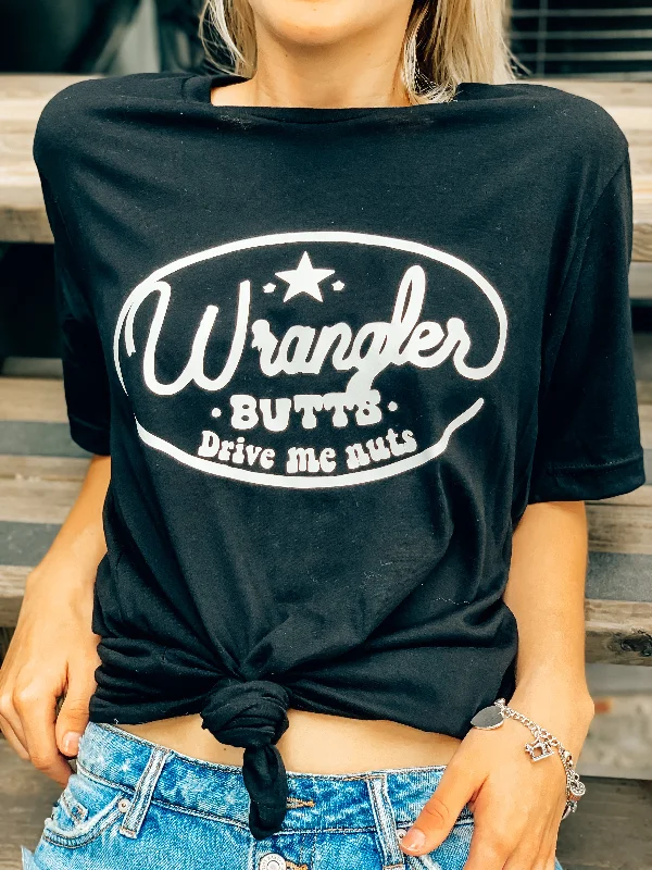 Chunky ribbed women's T - shirt for a textured lookWrangler Butts Tee