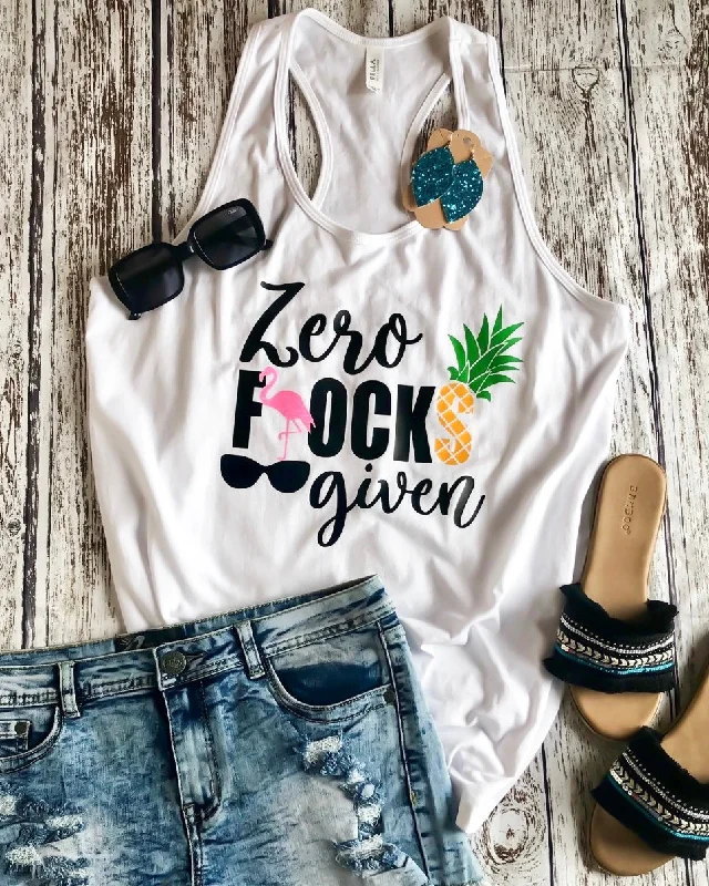 Open - front women's T - shirt for a versatile lookZero Flocks Given Tank