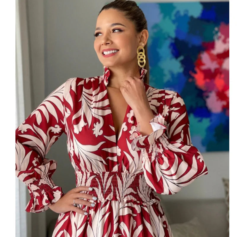 Beaded Dresses with Tulle and Lace Combo for Ladies' Glamorous LookAmy Fashion - Autumn Floral Print Long Sleeve Boho Dress Beaded Dresses with Tulle and Lace Combo for Ladies' Glamorous LookAmy Fashion - Autumn Floral Print Long Sleeve Boho Dress