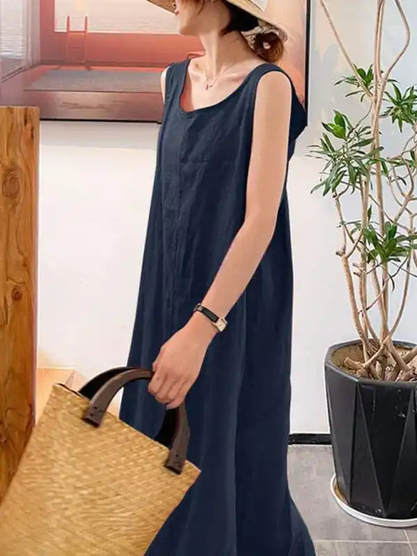 Organza Dresses with Sparkly Appliques for Ladies' Fairy Tale LookWomen’s Solid Color Linen Crew Neck Maxi Dress Organza Dresses with Sparkly Appliques for Ladies' Fairy Tale LookWomen’s Solid Color Linen Crew Neck Maxi Dress