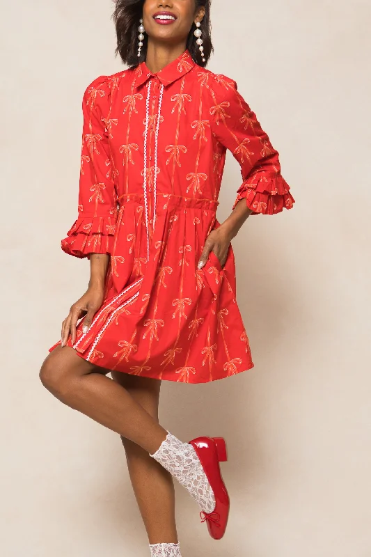 Sleeveless Georgette Dresses for Ladies with Printed PatternsBowie Dress in Red