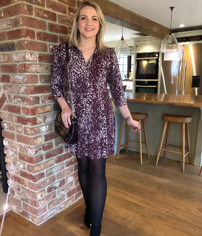 Dresses with Sequined Stripes for Ladies' Bold and Fashionable LookBurgundy Leopard Print Shirt Dress Dresses with Sequined Stripes for Ladies' Bold and Fashionable LookBurgundy Leopard Print Shirt Dress