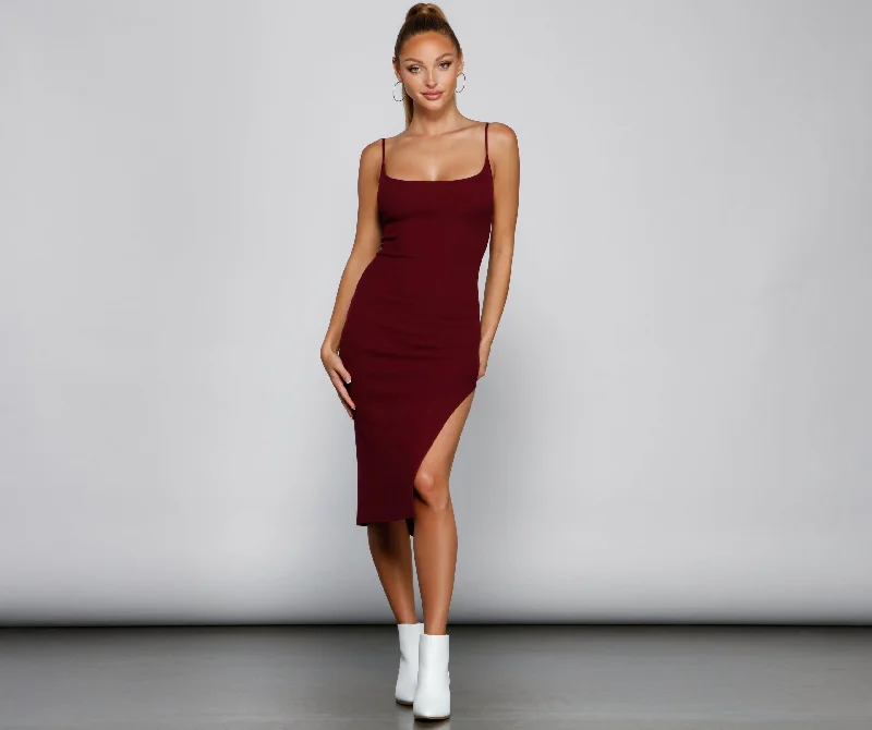 Vintage Inspired Tea Length Dresses for Ladies with Ruffled CollarChic And Seamless Midi Sweater Dress