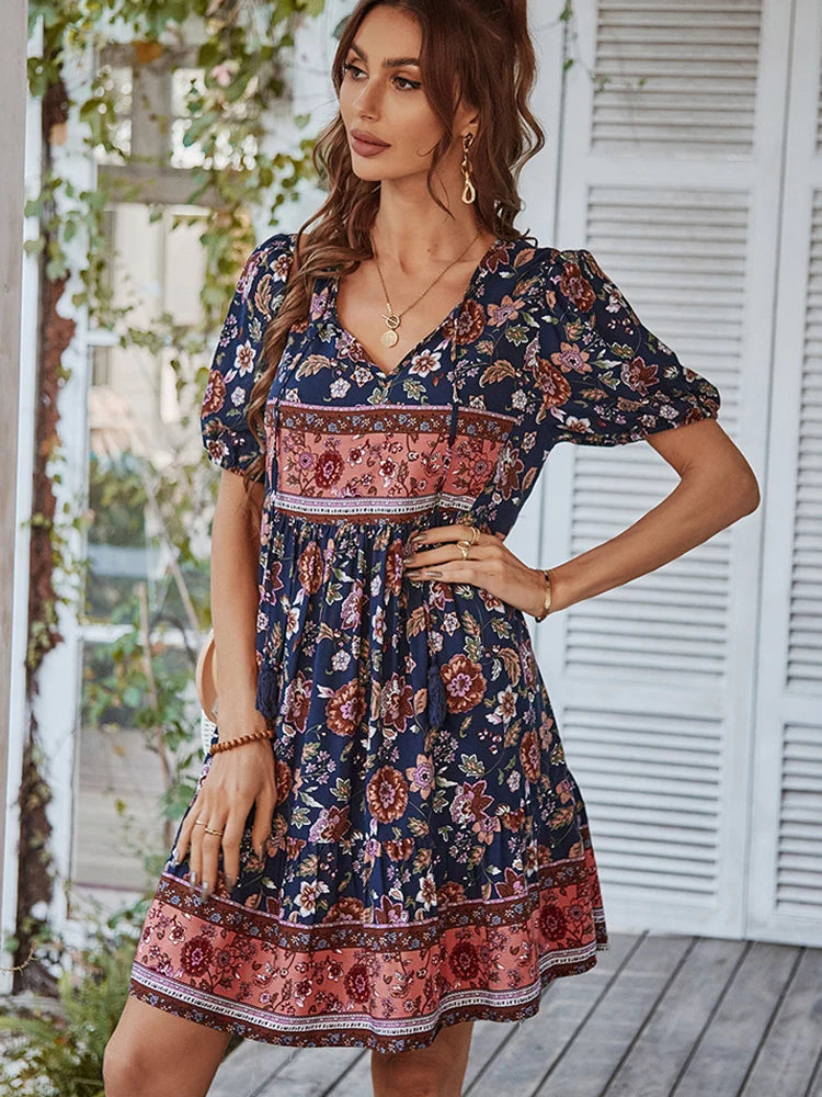 Dresses with Embroidered Birds and Sequined Floral Motifs and Satin and Lace Combo for Ladies' Nature Inspired and Romantic LookAmy Fashion - Elegant Lace-up Green Sundress Women Boho Dress Dresses with Embroidered Birds and Sequined Floral Motifs and Satin and Lace Combo for Ladies' Nature Inspired and Romantic LookAmy Fashion - Elegant Lace-up Green Sundress Women Boho Dress