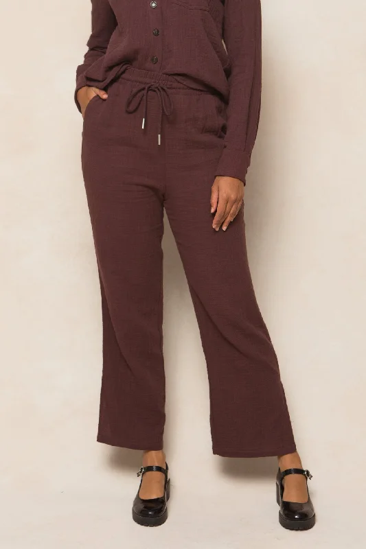 Dresses with Ruffled Sleeveless Top and Sequined Bodice for Ladies' Dramatic and Glamorous LookEmerson Pants in Brown Dresses with Ruffled Sleeveless Top and Sequined Bodice for Ladies' Dramatic and Glamorous LookEmerson Pants in Brown