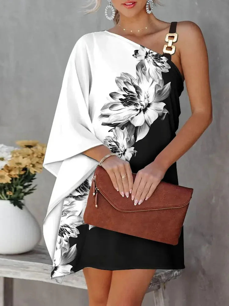 Dresses with Pleated Tulle Skirt and Sequined Geometric Shapes and Lace Overlay for Ladies' Princess and Feminine LookAmy Fashion - Fashion Summer Print Loose Streetwear Boho Dress Dresses with Pleated Tulle Skirt and Sequined Geometric Shapes and Lace Overlay for Ladies' Princess and Feminine LookAmy Fashion - Fashion Summer Print Loose Streetwear Boho Dress