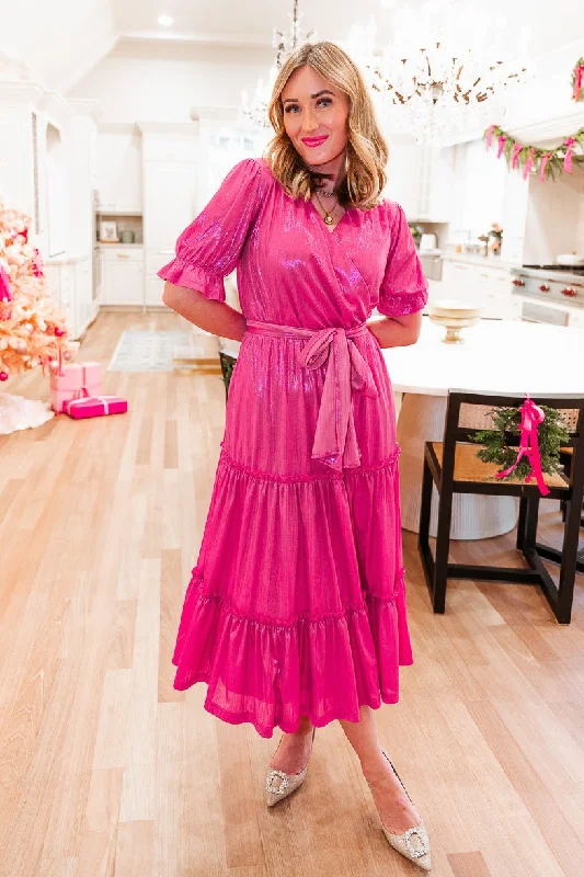 Dresses with Ruffled Sleeveless Top and Sequined Bodice for Ladies' Dramatic and Glamorous LookMillie Dress in Pink Dresses with Ruffled Sleeveless Top and Sequined Bodice for Ladies' Dramatic and Glamorous LookMillie Dress in Pink
