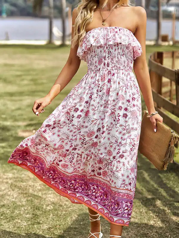 Bohemian Style Maxi Dresses for Ladies with Embroidered DetailsNew Ladies Bohemian Casual Vacation Long Dress Bohemian Style Maxi Dresses for Ladies with Embroidered DetailsNew Ladies Bohemian Casual Vacation Long Dress