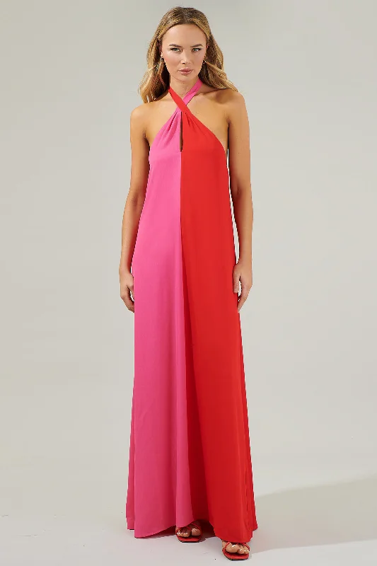 Dresses with Bell Sleeves for Ladies' Playful and Feminine LookSabria Color Block Maxi Dress