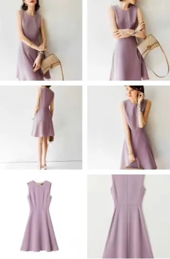 Strapless Dresses with Tassel Accents for Ladies' Fun and Flirty LookSleeveless Purple Skater Dress Strapless Dresses with Tassel Accents for Ladies' Fun and Flirty LookSleeveless Purple Skater Dress