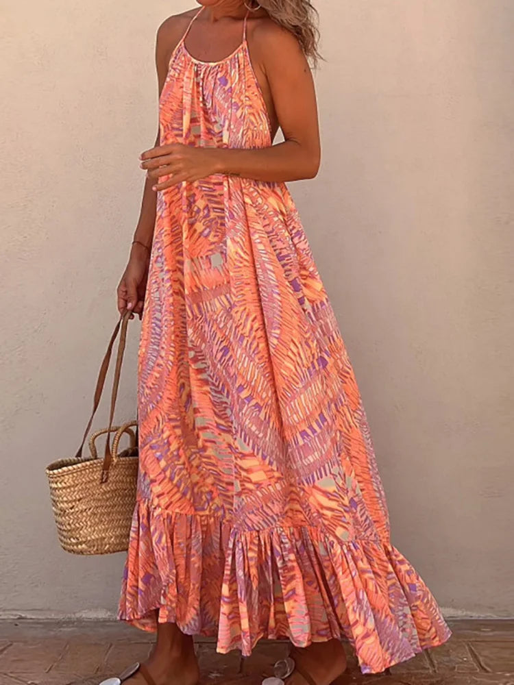 Dresses with Sequined Fringe for Ladies' Dazzling and Playful LookAmy Fashion - Summer Beach Lady Long Casual Loose Sleeveless Boho Dress Dresses with Sequined Fringe for Ladies' Dazzling and Playful LookAmy Fashion - Summer Beach Lady Long Casual Loose Sleeveless Boho Dress