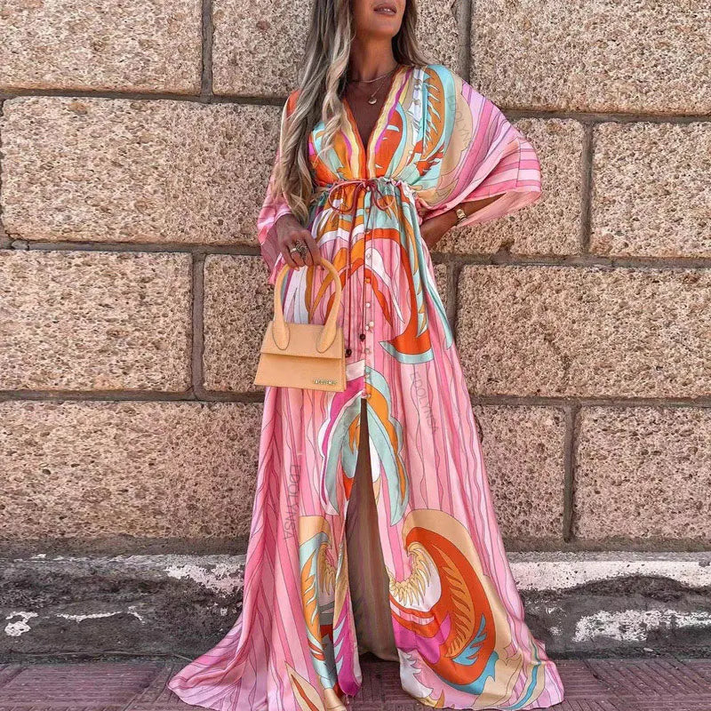 Dresses with Tiered Skirts for Ladies' Playful LookAmy Fashion - Summer Elegant Gorgeous Printing Long Party Boho Dress Dresses with Tiered Skirts for Ladies' Playful LookAmy Fashion - Summer Elegant Gorgeous Printing Long Party Boho Dress