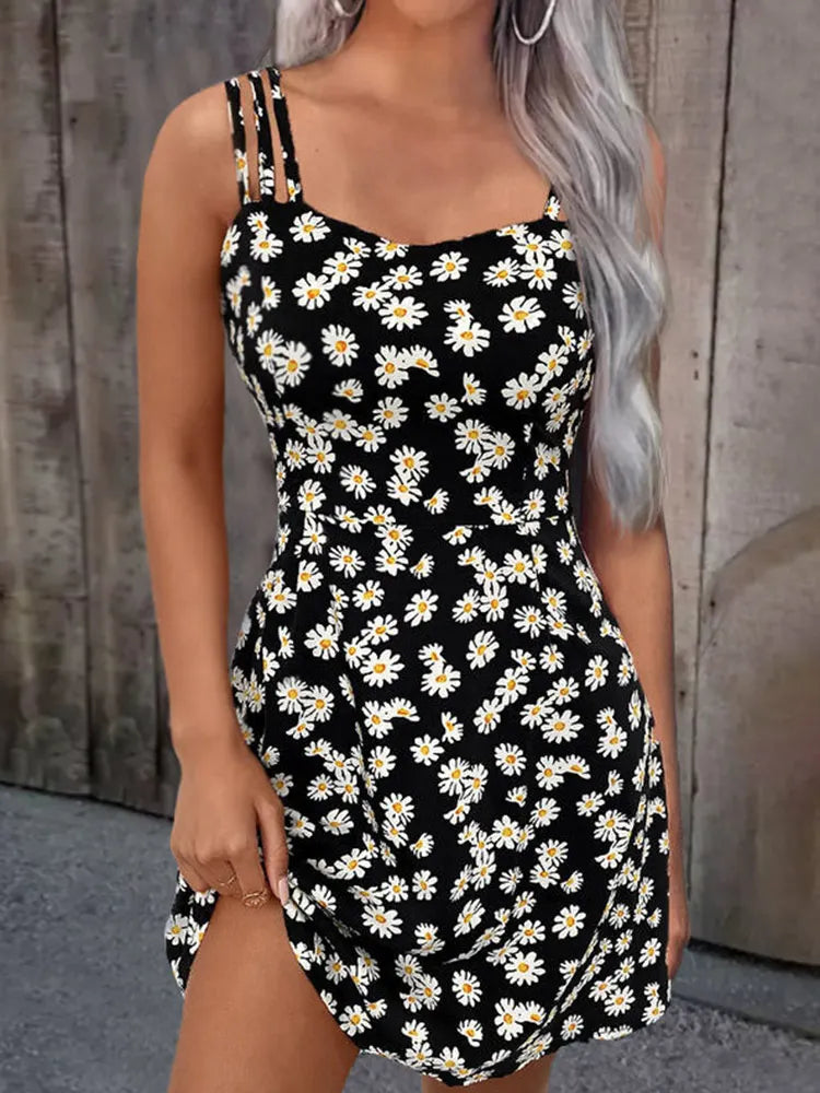 Taffeta Dresses with Pleated Bodice for Ladies' Structured LookAmy Fashion - Summer Vintage Floral Daisy Print Sexy Boho Dress Taffeta Dresses with Pleated Bodice for Ladies' Structured LookAmy Fashion - Summer Vintage Floral Daisy Print Sexy Boho Dress