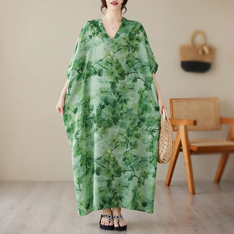 Dresses with Sequined Star Motifs and Sheer Sleeve for Ladies' Celestial and Flirty LookAmy Fashion - Tie Dye Floral Printed Batwing Sleeve Boho Dress Dresses with Sequined Star Motifs and Sheer Sleeve for Ladies' Celestial and Flirty LookAmy Fashion - Tie Dye Floral Printed Batwing Sleeve Boho Dress