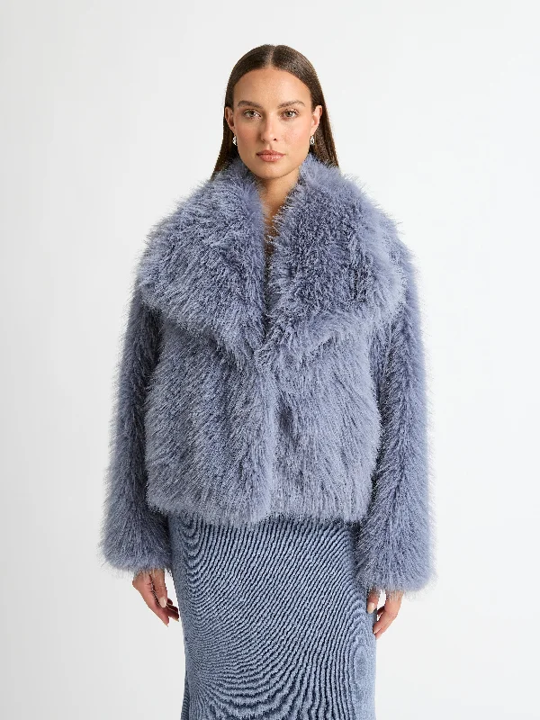 "Wrap dresses for women for an adjustable fit"ADELLE FUR COAT