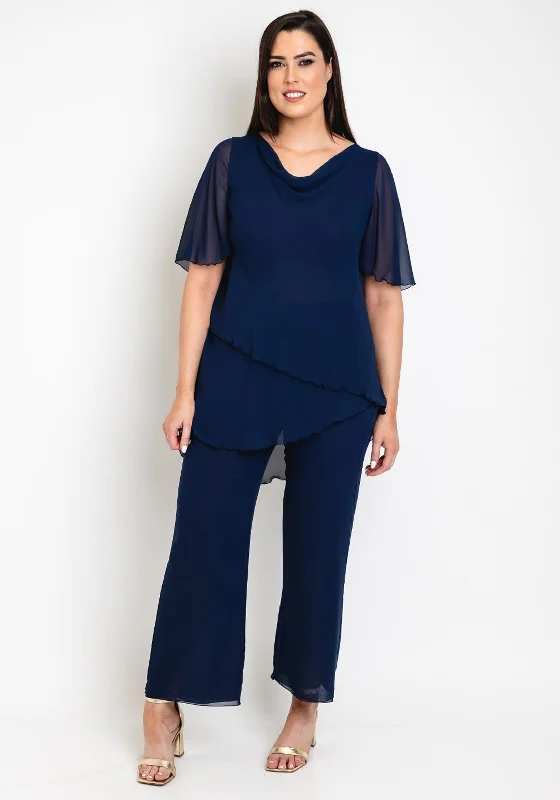"Satin dresses for women for a luxurious appearance"Allison Chiffon Layered Top & Skirt Two Piece, Navy "Satin dresses for women for a luxurious appearance"Allison Chiffon Layered Top & Skirt Two Piece, Navy
