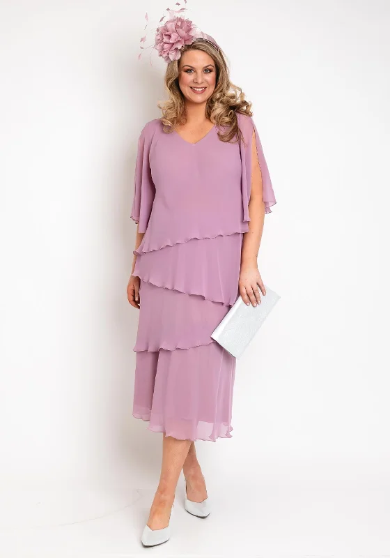 "Vintage - look women's dresses for a retro charm"Allison Chiffon Layered Top & Skirt Two Piece, Pink "Vintage - look women's dresses for a retro charm"Allison Chiffon Layered Top & Skirt Two Piece, Pink