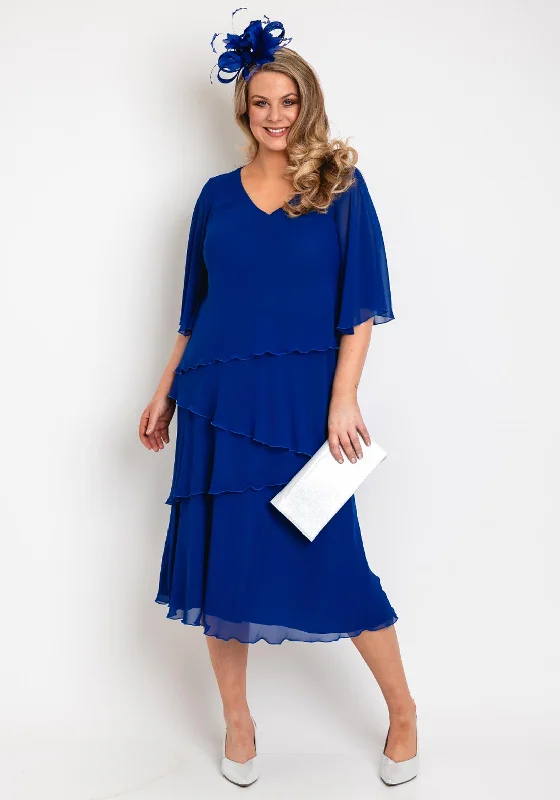 "Bodycon dresses for women to show off curves"Allison Chiffon Layered Top & Skirt Two Piece, Royal Blue "Bodycon dresses for women to show off curves"Allison Chiffon Layered Top & Skirt Two Piece, Royal Blue