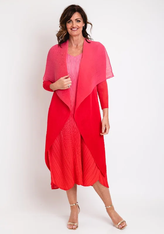 "Trendy casual dresses for women to wear at the beach"Alquema One Size Ombre Chiffon Dress & Jacket, Rosehip