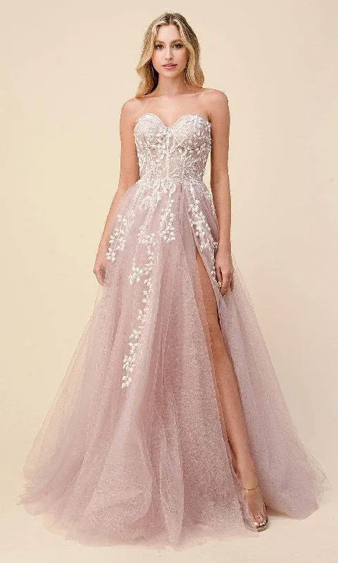 "Affordable plus size women's summer dresses"Andrea and Leo - A1029 Strapless Corseted Tulle Simple Prom Gown "Affordable plus size women's summer dresses"Andrea and Leo - A1029 Strapless Corseted Tulle Simple Prom Gown