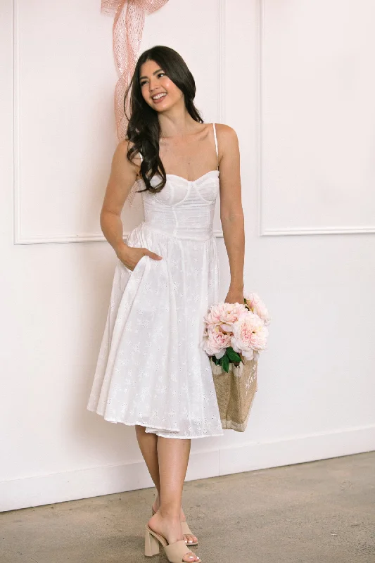Clearance Sale: Women's Dresses Avril Eyelet Midi Dress